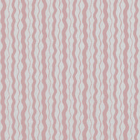 Safiya Peony-WHT - white curtain fabric with Pink abstract stripe print