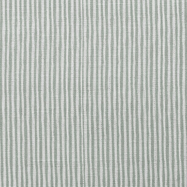 Maisa Sage - Linen curtain fabric, Green stripes