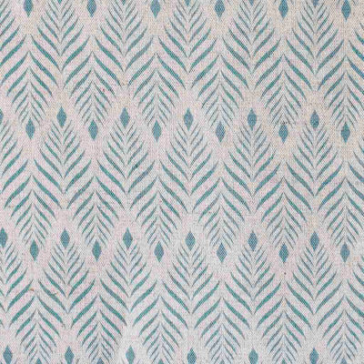 Sylvia Sage - Light Green abstract print on Natural fabric