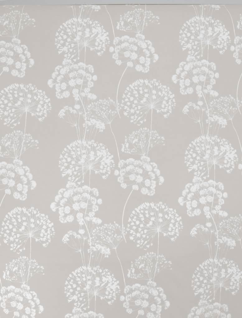 Erleen INV SandWind- Curtain fabric with Dusty Cream and botanical print