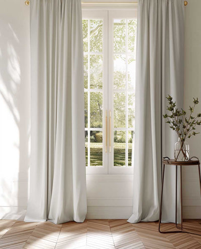 Danila Satin Grey Curtains