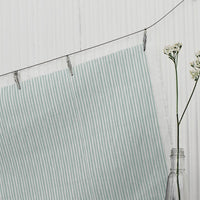 Maisa Sea Breeze - Linen curtain fabric, light Blue stripes