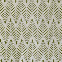 Sylvia Seaweed - Green abstract print on Natural fabric