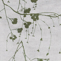 Berry Sea Weed - Curtain fabric with Green Botanical print
