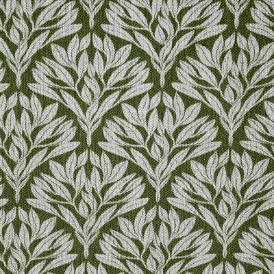 Birna Seaweed - Curtain fabric with Green botanical print