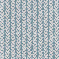 Fia Shadow Blue - Linen curtain fabric, abstract Blue pattern