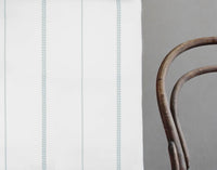 Berit Shadow Blue - curtain fabric with Light Blue striped print
