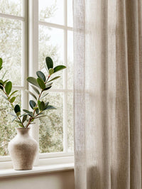 Mette Sheer Voile Linen Curtains - Natural Colour