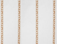 Helena Terracotta - curtain fabric with Orange striped print