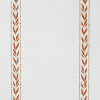 Helena Terracotta - curtain fabric with Orange striped print