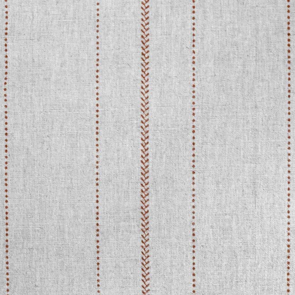 Inari Terracotta - Curtain fabric with Orange striped print