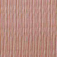 Maisa Terracotta - Linen curtain fabric, Orange stripes