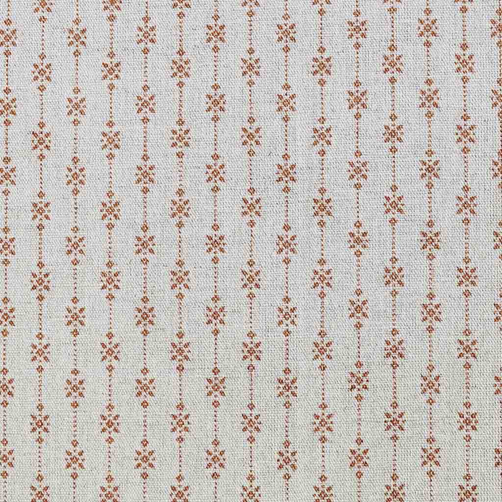 Nikolet Terracotta - Curtain fabric, classic Orange pattern