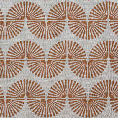 Ofira Terracotta - Curtain fabric with Orange abstract print