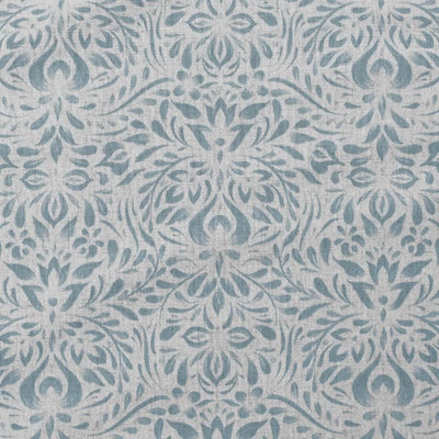 Jasmi True Blue - Curtain fabric with Light Blue abstract print