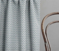 Kira-INV True Blue- Curtain fabric with Light Blue botanical print