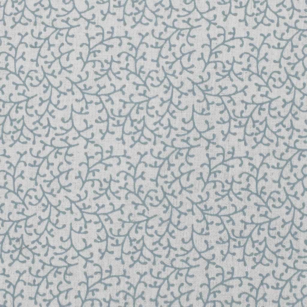 Phila True Blue - Curtain fabric with Light Blue botanical print