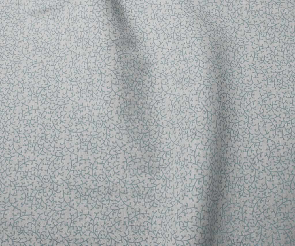 Phila True Blue - Curtain fabric with Light Blue botanical print