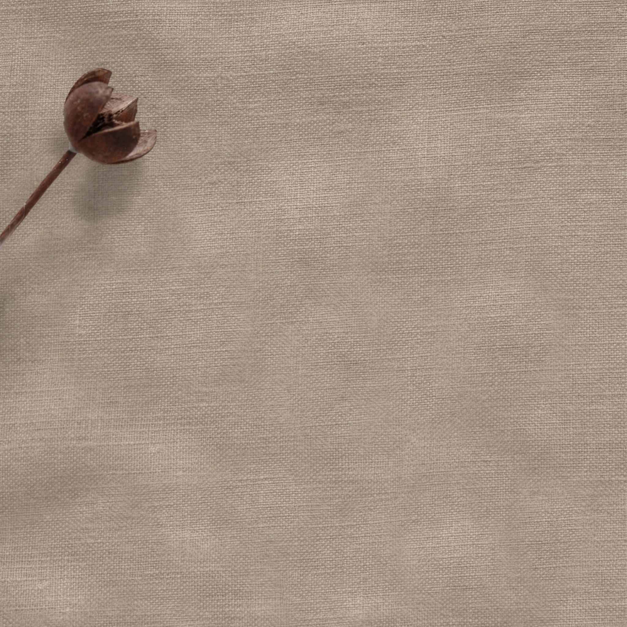 Warm Neutral Linen stonewashed Fabric. Mariana Sand by Ada & Ina