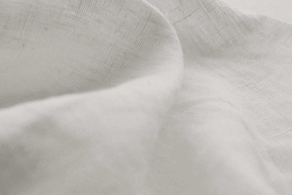 Pure White Linen Fabric - Perfect Brilliant White Linen Fabric for Curtains