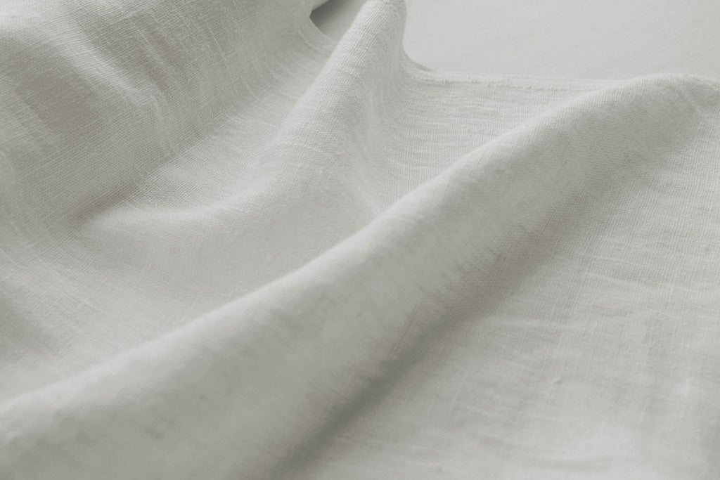 Pure White Linen Fabric - Perfect Brilliant White Linen Fabric for Curtains