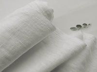 Pure White Linen Fabric - Perfect Brilliant White Linen Fabric for Curtains