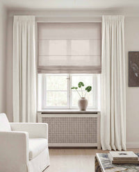 White Linen curtains blackout lined - pre-washed linen. Bianco Pure White by Ada & Ina.