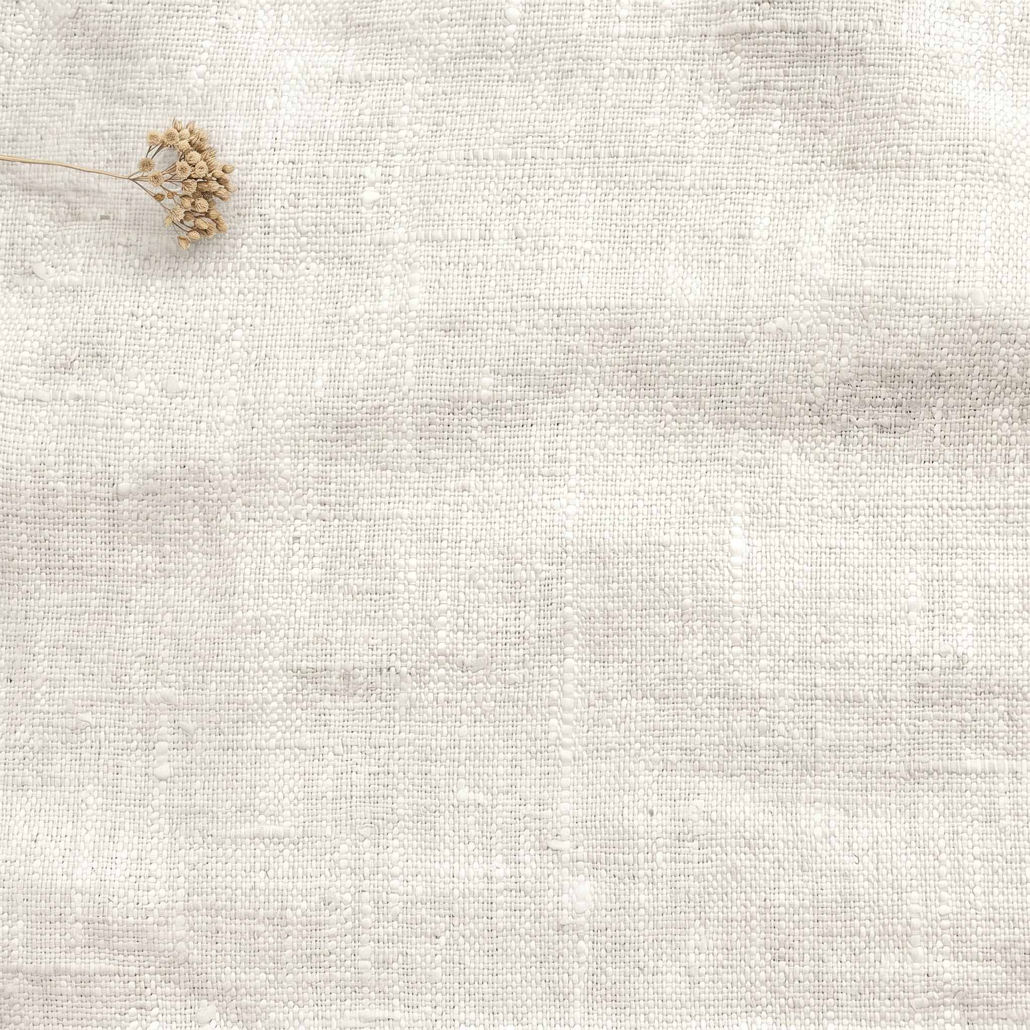 White Linen fabric - pre-washed 100% linen. Bianco Pure White by Ada & Ina.