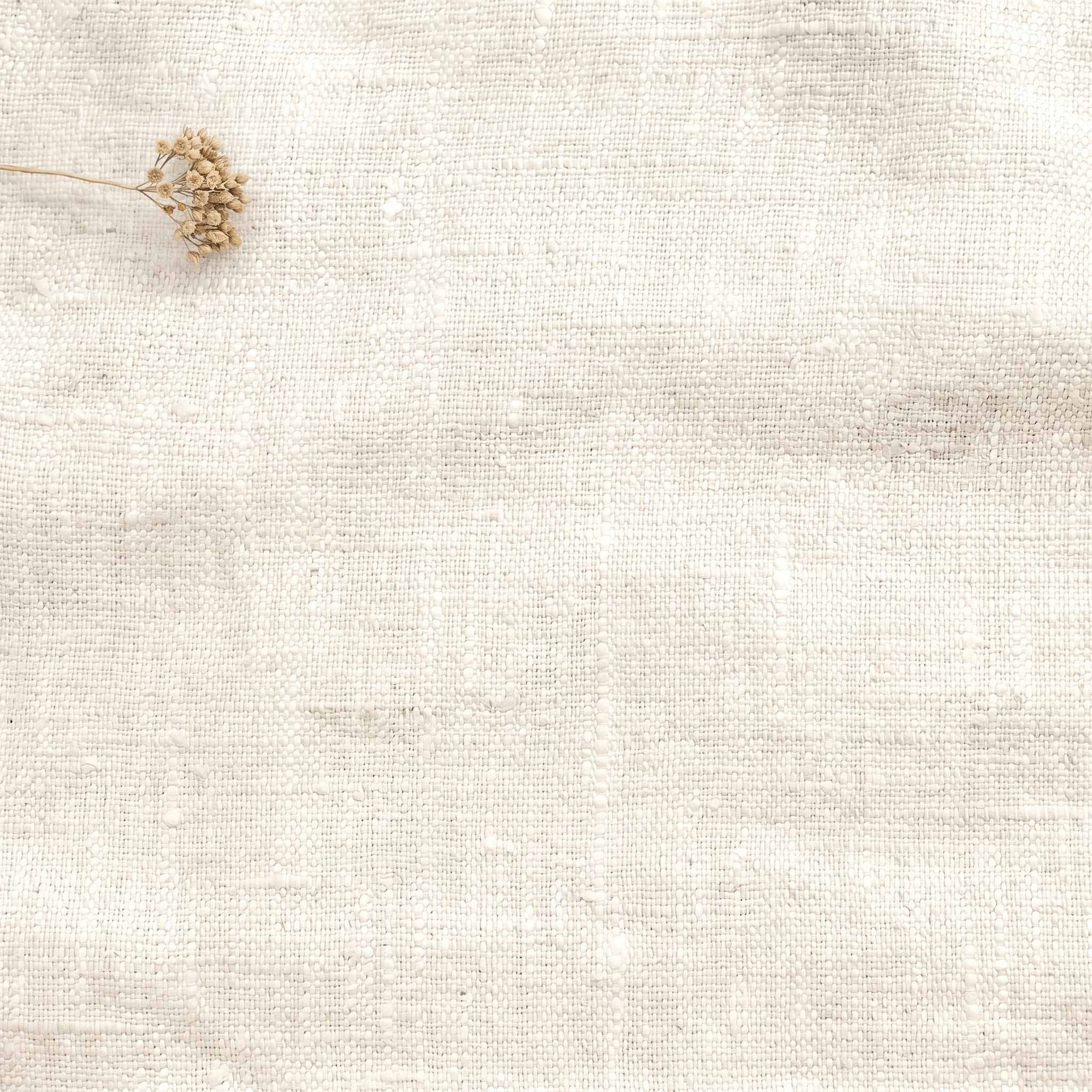 White Linen fabric - pre-washed 100% linen. Bianco White by Ada & Ina.