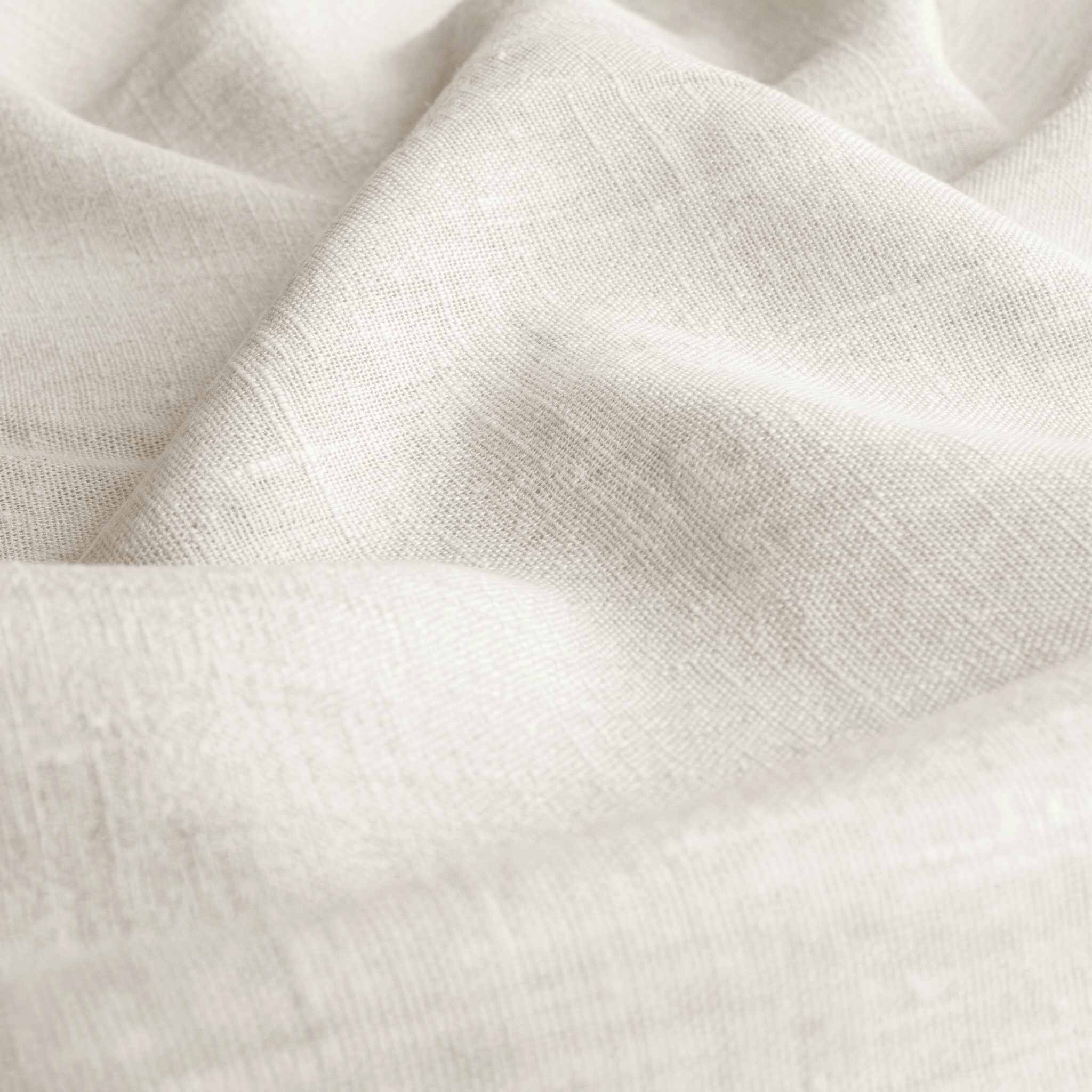 White Linen fabric - pre-washed 100% linen curtain fabric. Bianco White by Ada & Ina.