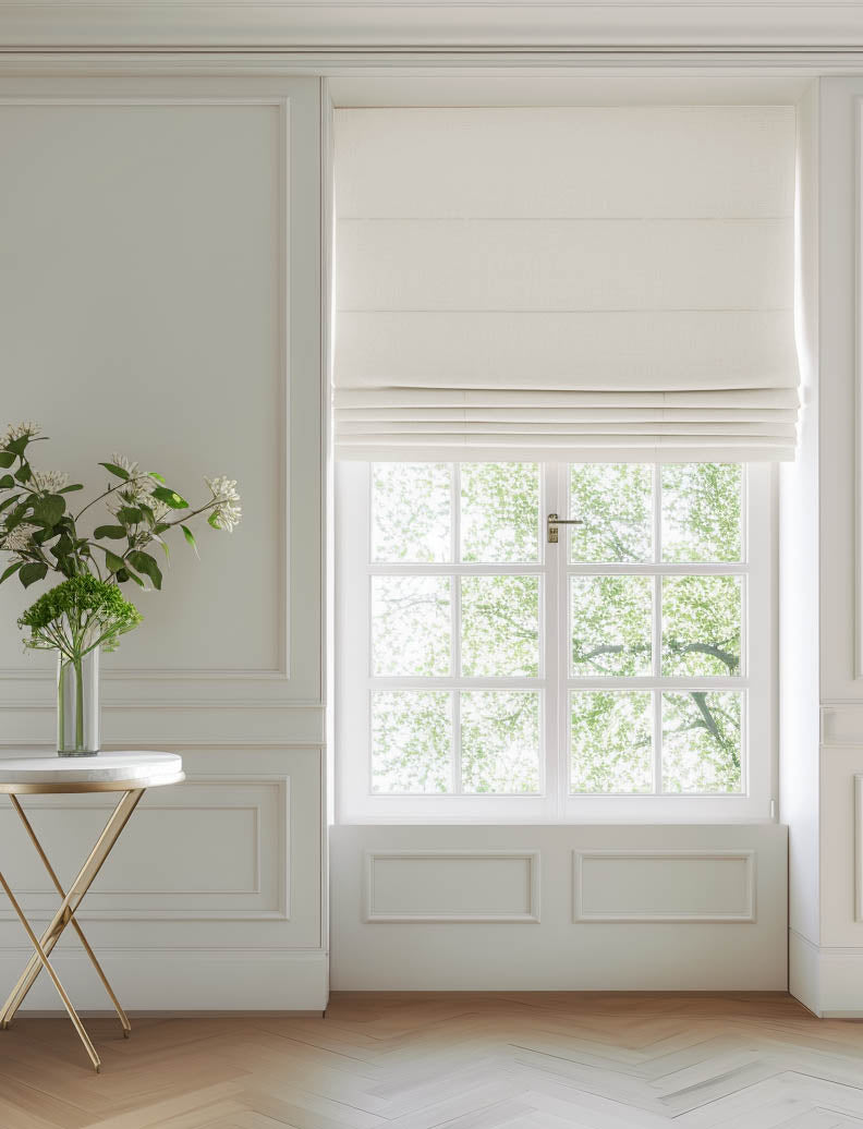 Danila White Mist Roman blind