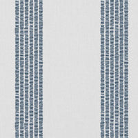 Sumi Ink-WHT - White curtain fabric with Blue Striped print