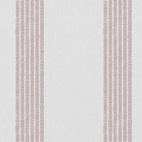 Sumi Peony-WHT - White curtain fabric with Pink Striped print