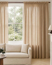 Yellow Linen Curtains. Mariana Gold Rose by Ada & Ina