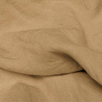 Yellow Linen Fabric - close-up. Mariana Gold Rose by Ada & Ina