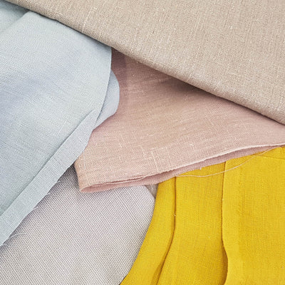 100 % Linen fabric Remnants - Photo for illustrative purposes only