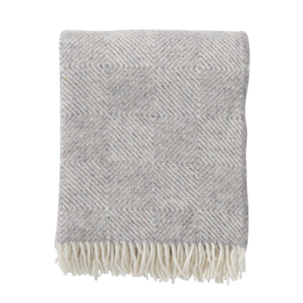 Gooseye Grey Wool throw 130 x 200cm