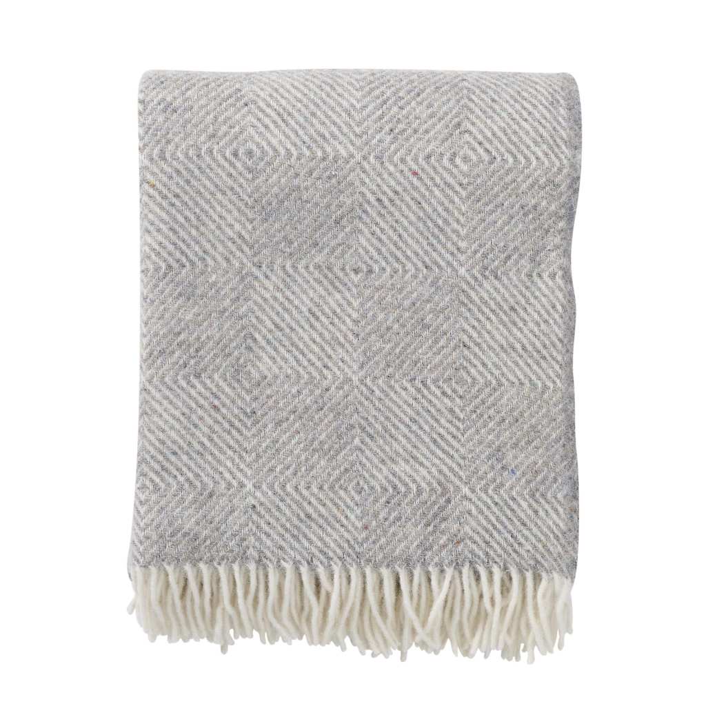 Gooseye Grey Wool throw 130 x 200cm