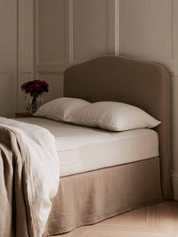 Natural Linen Bed Valance - Bedroom Hero Image 