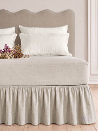 Vanja Oatmeal 280cm Bed Valance