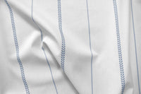Berit Agate Blue - curtain fabric with Blue striped print
