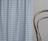 Kira Agate Blue- Curtain fabric with Blue botanical print