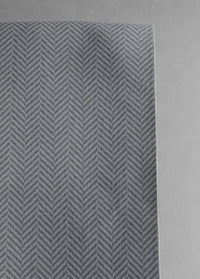 Hugo Ash Curtain fabric, Herringbone pattern. Linen Cotton Mix