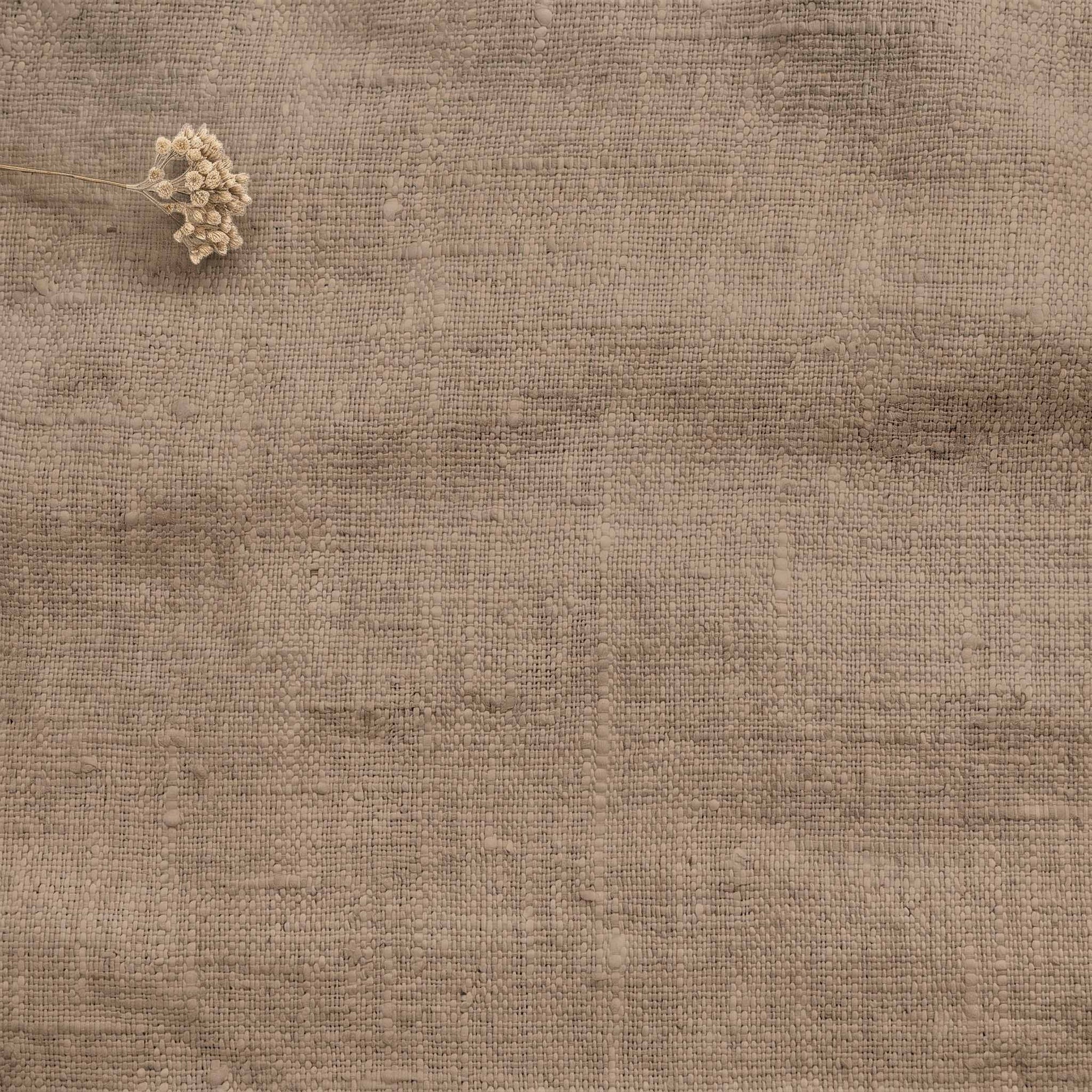 Beige Brown Linen fabric - pre-washed 100% linen. Bianco Tawny by Ada & Ina.