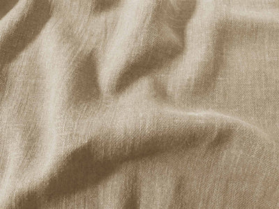 Beige Linen Cotton fabric. Very soft - close-up. Enni Dusk Beige by Ada & Ina