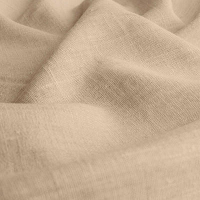 Beige Linen fabric - pre-washed 100% linen curtain fabric. Bianco Wheat by Ada & Ina.