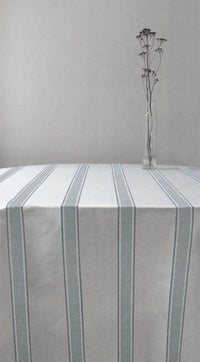 Bella Jade Mist - Curtain fabric with Green-Blue stripes