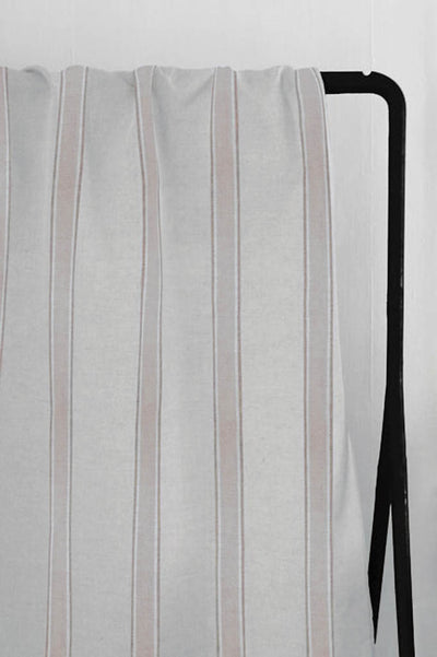 Bella New Blush - Curtain fabric with Pink stripes