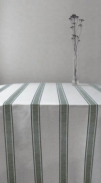 Bella Sea Weed - Curtain fabric with Green stripes