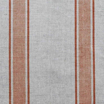 Bella Terracotta - Curtain fabric with Orange stripes